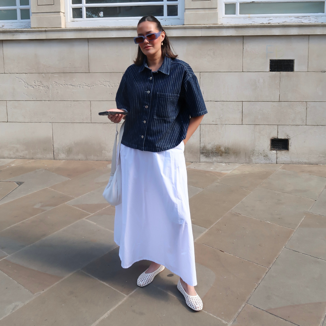 Pinstripes & ballet pumps